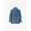 Visvim Mens Indigo Coverall Down-padded Denim Jacket In Blue