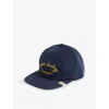 Visvim Mens Navy Excelsior Logo-embroidered Wool And Linen-blend Baseball Cap In Blue