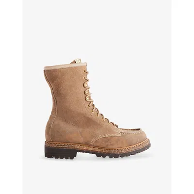 Visvim Mens Sand Scout Moc Hi-folk Suede Boots