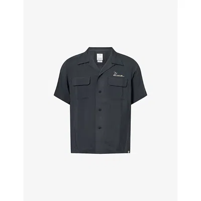 Visvim Mens Black Judd Short-sleeve Rayon Shirt