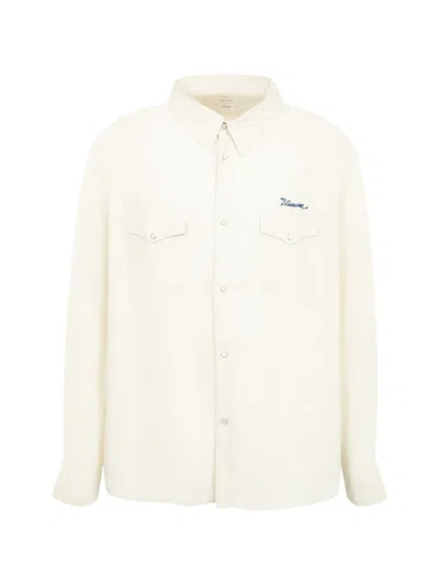 Visvim Meridian Logo-embroidered Shirt In Neutral