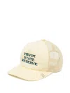 Visvim Mesh-panel Embroidered Cap In Yellow