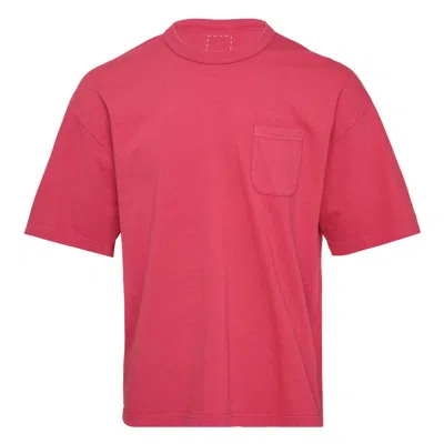 Visvim Mondo Damaged Cotton Tee In Red
