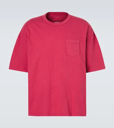 Visvim Mondo Oversized Cotton Jersey T-shirt In Pink