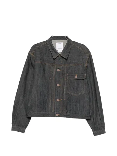 Visvim Mud Od Denim Jacket In Gray
