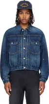 Visvim Navy 101x Denim Jacket In Blue