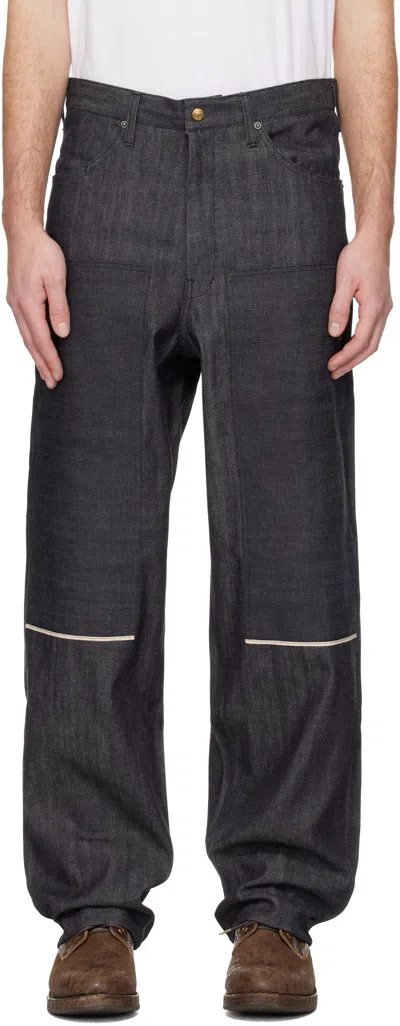 Visvim Navy Carpenter Jeans In Black