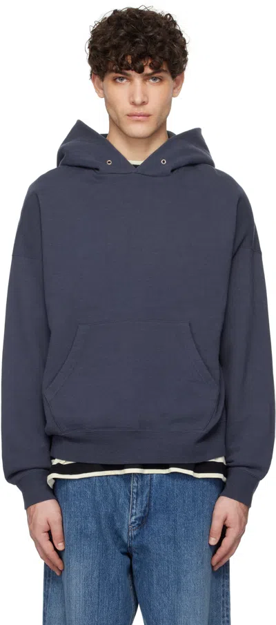Visvim Navy Jumbo Sb Hoodie
