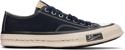 Visvim Navy Skagway Lo Sneakers In Blue