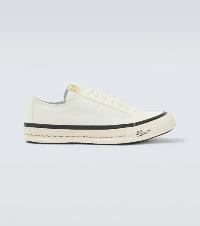 Visvim Nolan Leather-trimmed Canvas Sneakers In Animal Print