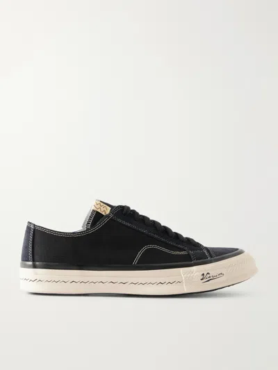 Visvim Low-top Sneakers With Contrasting Stitching And Reinforced Toe Cap In Black