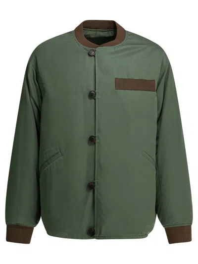 Visvim Nylon Bomber Jacket Jackets And Coats Green In Black