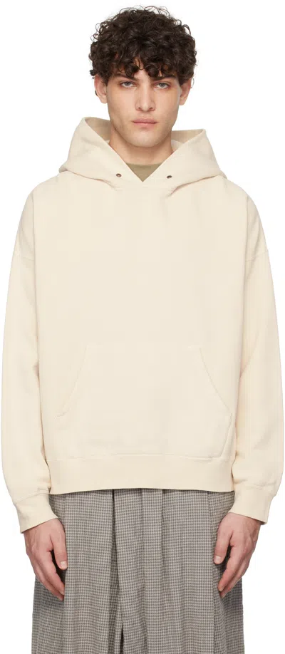 Visvim Off-white Jumbo Sb Dmgd Hoodie In Ivory