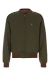 Visvim Olive Green Wool Blend Gunner Down Jacket In Green