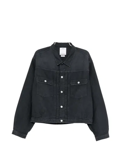 Visvim Panelled Denim Jacket In Black