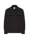 Visvim Wool Overshirt With Patch Pockets In Black