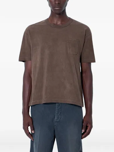Visvim Jumbo Garment-dyed Cotton-jersey T-shirt In Brown