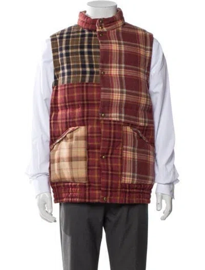 Pre-owned Visvim Patchwork Wool Vest In Red