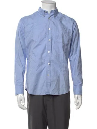 Pre-owned Visvim Patterned Long Sleeve Shirt In Blue
