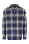 Visvim Plaid Long-sleeve Shirt With Button-down Front In Blue