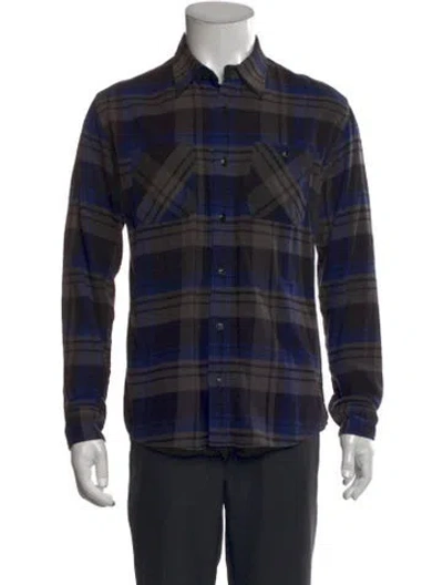 Pre-owned Visvim Plaid Plaid Print Shirt In Blue