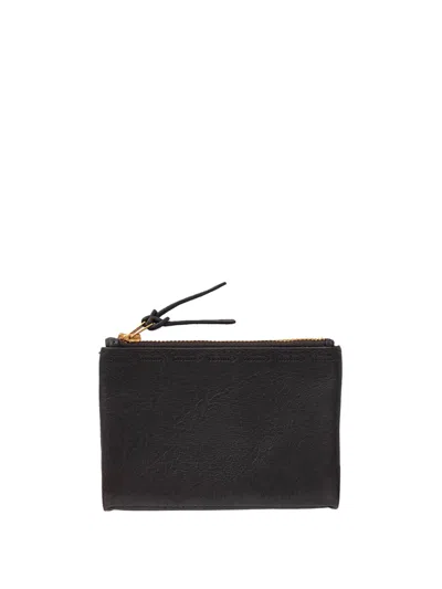 Visvim Portafoglio Pieghevole Con Zip Black In Nero