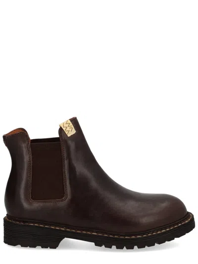 Visvim Premium Leather Ankle Boots For Men In Brown