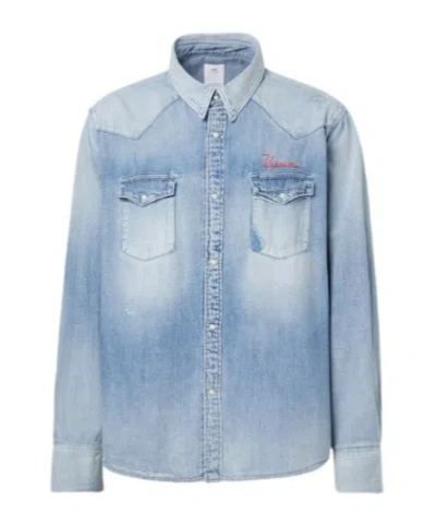 Visvim Pure Cotton Denim Shirt In Blue