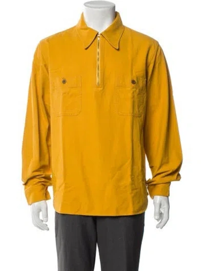 Pre-owned Visvim Quarter Zip Trucker Jacket In Yellow
