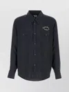 Visvim Rayon Shirt With Chest Pockets And Embroidery In Black
