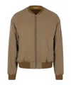 Visvim Reversible Down Bomber Jacket In Brown