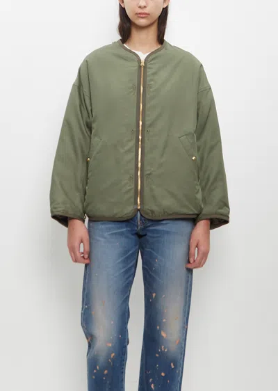 Visvim Reversible Liner Down Jacket In Green