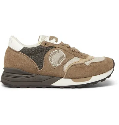Pre-owned Visvim Roland Jogger Sand Suede And Wool Sneakers Brown $1300