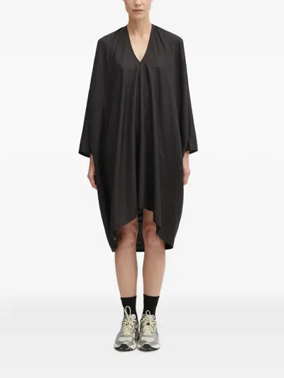 Visvim Ruana V-neck Dress In Black