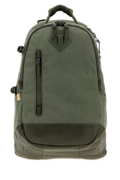 Visvim Sage Green Canvas Cordura Backpack In Purple
