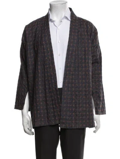 Pre-owned Visvim Sanjuro Limited Edition Patterned Jacket W/ Tags In Blue