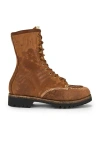 Visvim Hi-folk Scout Moc Distressed Leather Boots In Brown