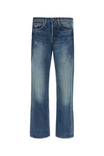 Visvim Social Sculpture 01 Straight-leg Distressed Jeans In Blue