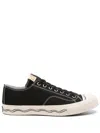 Visvim Black Seeger Lo Leather Sneakers In Black