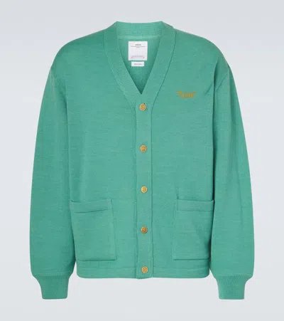Visvim Selmer Wool Cardigan In Green