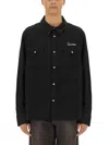 Visvim Logo Embroidered Shirt With Pockets In Black
