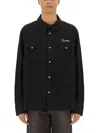 Visvim Logo Embroidered Shirt With Pockets In Black