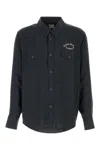 Visvim Rayon Shirt With Chest Pockets And Embroidery In Black