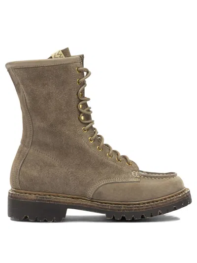 Visvim Lace-up Leather Boots In Brown