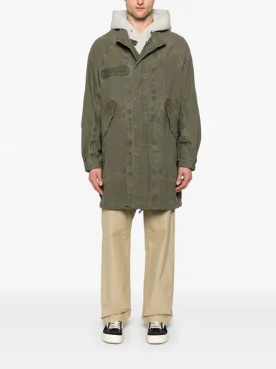 Visvim Six-five Fishtail Parka In Green