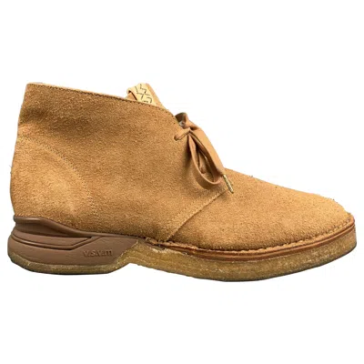 Pre-owned Visvim Size 9 Sand Textured Leather Lace Up Isdt Boots-folk In Brown