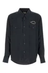 Visvim Rayon Shirt With Chest Pockets And Embroidery In Black
