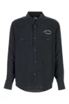 Visvim Slate Rayon Shirt In Black