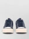 Visvim Sneakers Contrast Stitching Metal Eyelets Rubber Sole In Blue