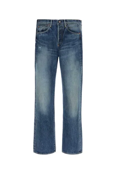 Visvim Social Sculpture 01 Straight-leg Distressed Jeans In Blue